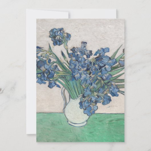 Invitation Van Gogh Iris Vase Peinture Impressionnisme (Dos)