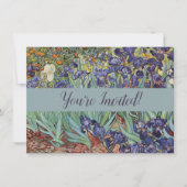 Invitation Van Gogh Irises Peinture impressionniste (Devant)