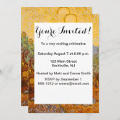 Invitation Van Gogh Olive Trees Soleil Jaune Ciel (Devant / Derrière)