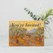 Invitation Van Gogh Olive Trees Soleil Jaune Ciel (Debout devant)
