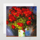 Invitation Van Gogh Red Poppies (Devant / Derrière)