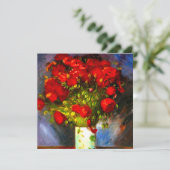 Invitation Van Gogh Red Poppies (Debout devant)