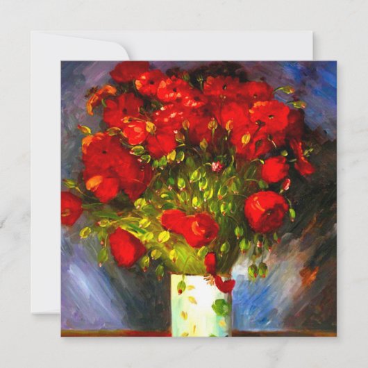 Invitation Van Gogh Red Poppies (Devant)