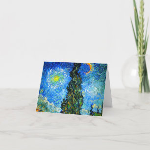 Invitation Van Gogh Road avec Cypress et Star
