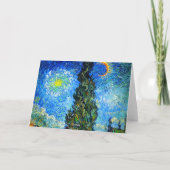 Invitation Van Gogh Road avec Cypress et Star (Dos)