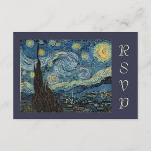 Invitation Van Gogh Starry Night rsvp