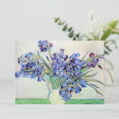 Invitation Van Gogh Still Life Iriss dans un Vase, Mariage (Debout devant)