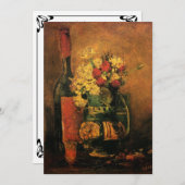 Invitation Van Gogh Still Life Vins et fleurs Mariage (Devant / Derrière)