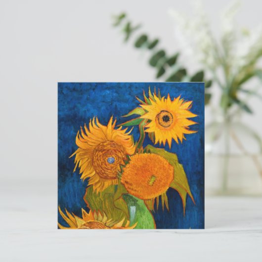 Invitation Van Gogh Sunflowers (Debout devant)