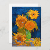 Invitation Van Gogh Sunflowers (Devant / Derrière)
