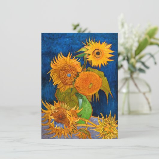 Invitation Van Gogh Sunflowers (Debout devant)