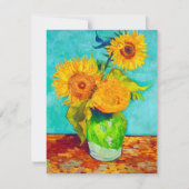 Invitation Van Gogh Sunflowers (Devant)