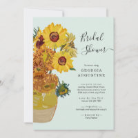 Invitation Van Gogh Sunflowers