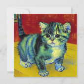 Invitation Van Gogh Tabby Cat (Devant)