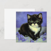Invitation Van Gogh Tuxedo Kitten (Devant / Derrière)