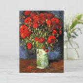 Invitation Van Gogh Vase avec Red Poppies, Mariage (Debout devant)