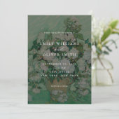 Invitation Van Gogh White Rose Flowers Floral Wedding (Debout devant)