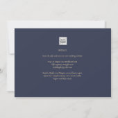 Invitation Van Gough Starry Nuit Mariage Inviter QR Code RSVP (Dos)