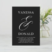 Invitation Vanessa Black Mariage moderne (Debout devant)