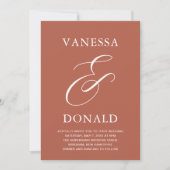 Invitation Vanessa Terracotta Mariage moderne (Devant)