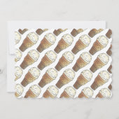 Invitation Vanilla Ice Cream Social Cône Scoop fête d'anniver (Dos)