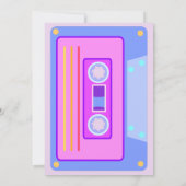 Invitation Vaporwave des années 90 Pastel Cassette Anniversai (Dos)