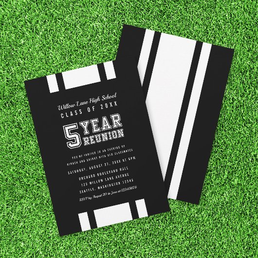 Invitation Variabilité de couleur modifiable 5 ans Réunion de