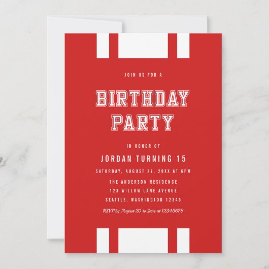 Invitation Variabilité de couleur modifiable N'importe quel â (Devant)