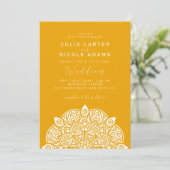 Invitation Variant de mandala classique ovale de mariage du P (Debout devant)