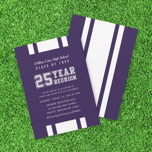 Invitation Variété de couleur modifiable 25 ans Classe Réunio
