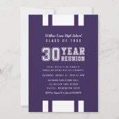 Invitation Variété de couleur modifiable 30 ans Classe Réunio (Devant)