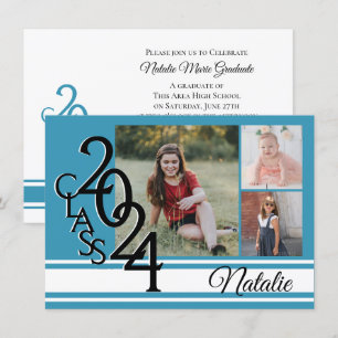 Invitation Varsity 2020 Graduation Tri Photo