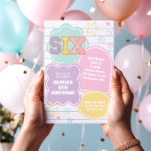 Invitation Varsity pastel patch carnet Anniversaire