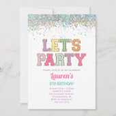 Invitation Varsity Patch Lettres Anniversaire (Devant)