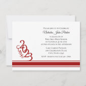 Invitation Varsity Red 2023 Graduation Tri Photo (Dos)