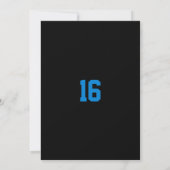 Invitation Varsity Style Blue Swag 16 Anniversaire (Dos)