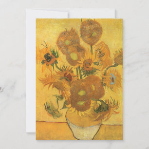 Invitation Vase avec 15 tournesols par Vincent van Gogh