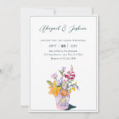 Invitation vase bouquet mariage (Devant)
