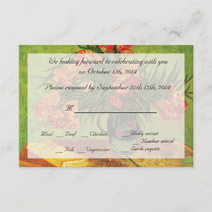 Invitation Vase de la vie morte avec des landes et des livres