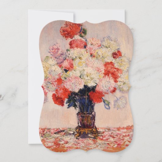 Invitation Vase de Peonies Monet Fête de l'mariée des Beaux-A (Devant)