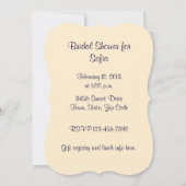 Invitation Vase de Peonies Monet Fête de l'mariée des Beaux-A (Dos)