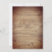 Invitation Vase de tournesol rustique et mariage de lumières (Dos)