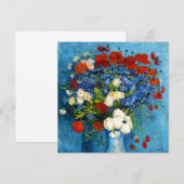 Invitation Vase de Van Gogh avec Bleuets et Coquelicots (Devant / Derrière)