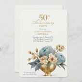 Invitation Vase en Or (Devant / Derrière)