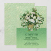 Invitation Vase Fleur Vintage créative Mariage unique (Devant / Derrière)