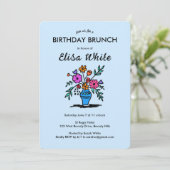 Invitation Vase florale Rustique Whimsical Anniversaire Fête (Debout devant)