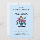 Invitation Vase florale Rustique Whimsical Anniversaire Fête (Devant)