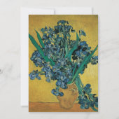 Invitation Vase Still Life avec Irises par Vincent van Gogh (Devant)