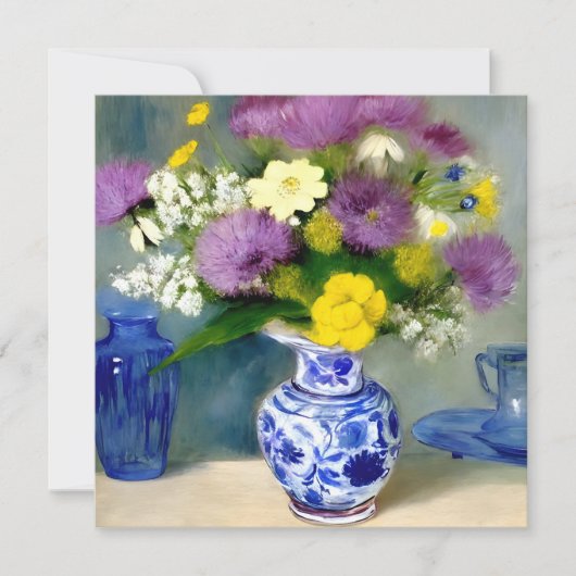 Invitation Vase tranquille des fleurs Imprimer (Devant)