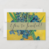 Invitation Vase Van Gogh avec Iris Classic Impressionnisme (Devant)